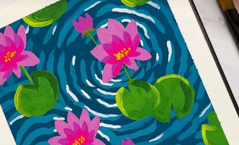 Water Lilly Painting