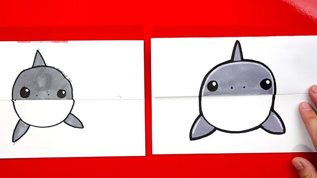 Art Class: How to Draw A Folding Surprise Shark